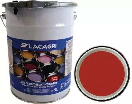 Peinture de finition rouge seau 5l lacagri