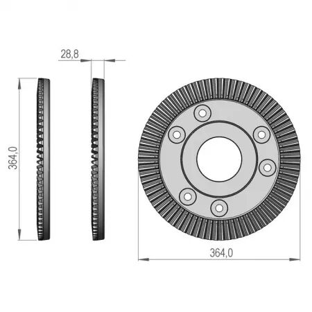 Pignon conique 76/4,8 star serie 400 sip156025801