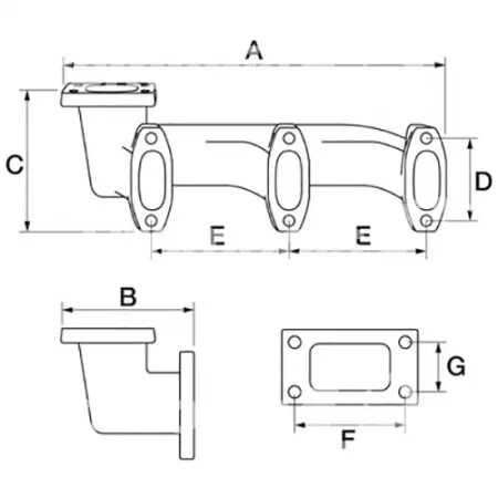 Pipe d\'échappement adaptable Fiat/Ford