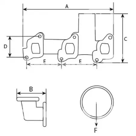 Pipe d\'échappement adaptable Ford