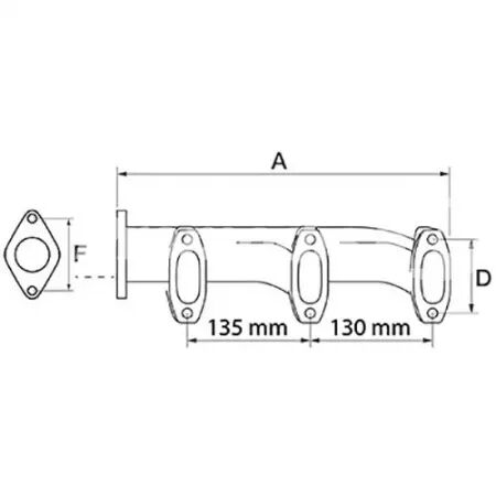 Pipe d\'échappement adaptable Renault