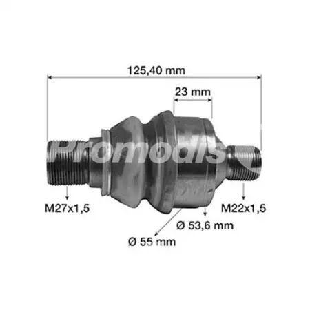 Pivot de direction adaptable Case Ih, Claas, Renault