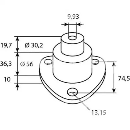 Pivot de direction adaptable Case Ih, Fiat, Ford, New Holland