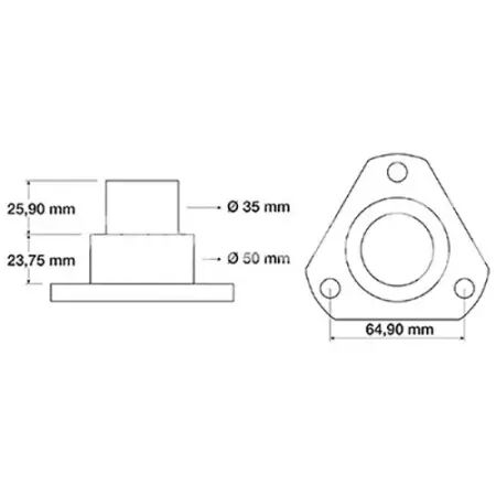 Pivot de direction adaptable Case Ih, Ford, Landini