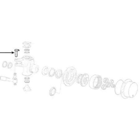 Pivot de direction de vérin adaptable JCB