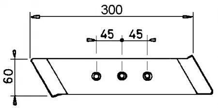 Pointe gauche réversible mp293l adaptable Rabewerk 27011202