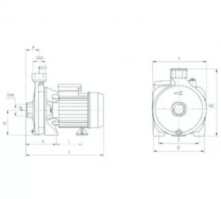 Pompe 230v fonte 0,37kw monocellulaire Renson CM50