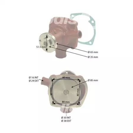 Pompe a eau adaptable Claas, Renault, Fendt