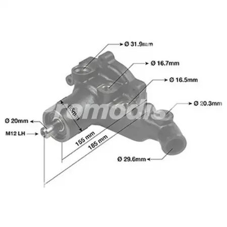 Pompe a eau adaptable Deutz, Massey Ferguson, Steyr, Valtra, Valmet, Volvo