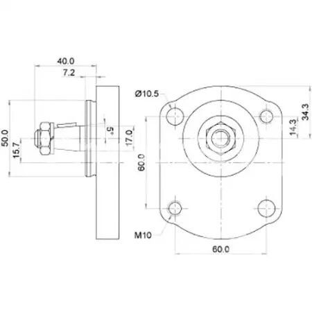 Pompe hydraulique double 14 + 11 cc