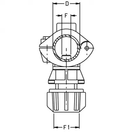 Porte buse 3/8\  gaz diamètre 3/4\ -10