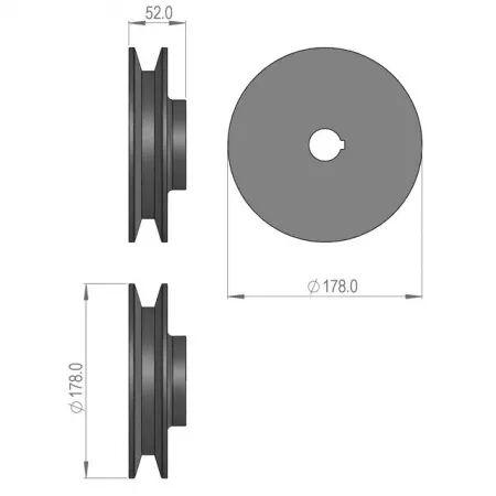 Poulie 178mm sip154183726