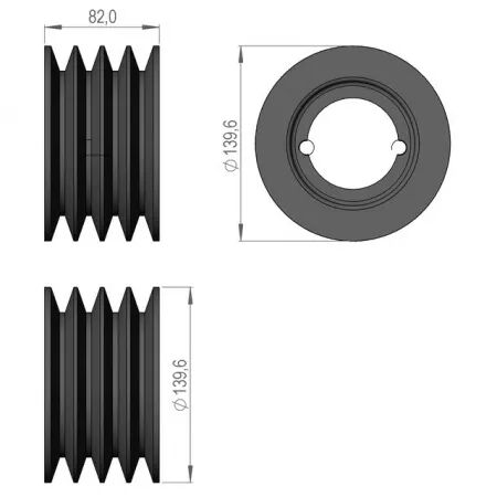 Poulie 4 gorges 132x4x7x2012   sip150681300