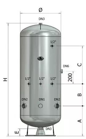 Reservoir galva 500 litres