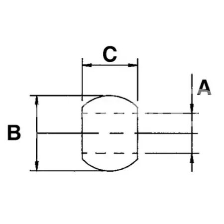 Rotule fraisée cat 2/1 adaptable Massey Ferguson