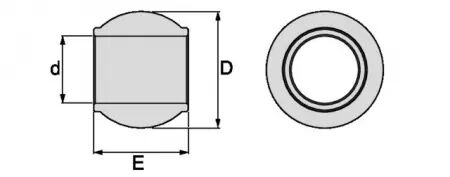 Rotule supérieure catégorie 2 25,4x50 lg 51mm Walterscheid