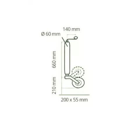 Roue jockey automatique xl