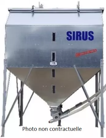 Silo Sirus Cubique \  Duo vrac 1/2 - 1/2 \  - 12m³ - Chargement par GODET