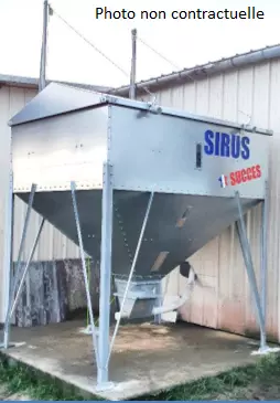 Silo Sirus cubique « Succes » 10,50 m³ - Monocône - Remplissage par GODET