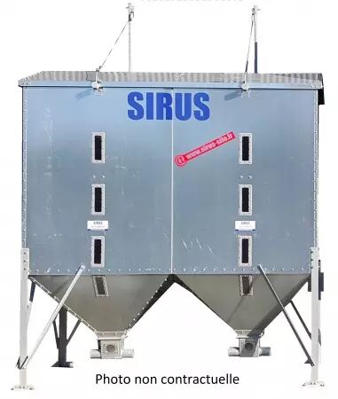 Silo Sirus cubique « Succes » 5,30 m³ - Bicône - Remplissage par GODET