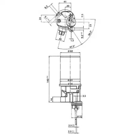 Soleinoide d\'arret moteur électrique adaptable 12V pour Deutz, Fendt