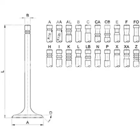 Soupape d\'échappement adaptable Ford