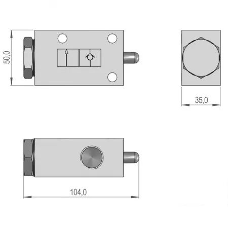 Soupape hydraulique 3/8 v0827 nf sip 150751207