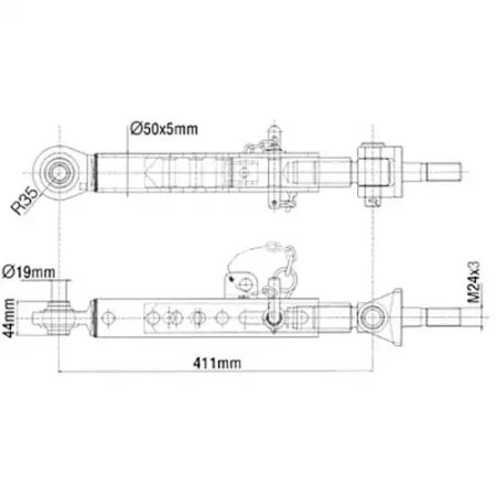 Stabilisateur adaptable Case Ih