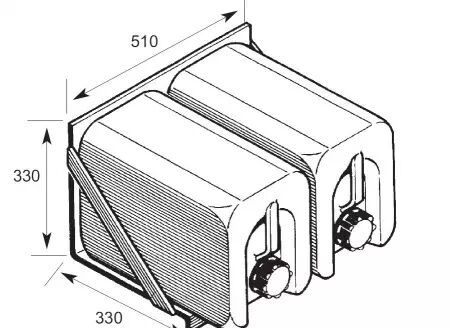 Support bidon inox fixe 51x33x33