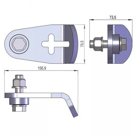 Support de suspension avant complet 758060050