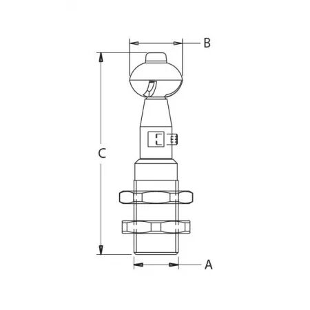 Tete de lavage rotative 360° inox