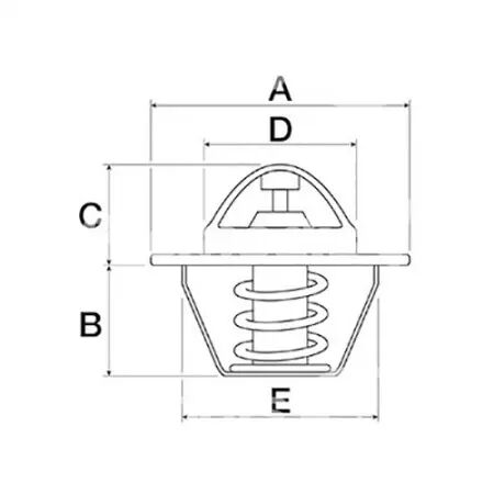 Thermostat adaptable Case Ih, Fiat, Ford, New Holland