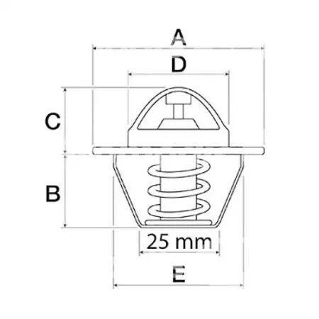 Thermostat adaptable Case Ih, John Deere, New Holland, Steyr