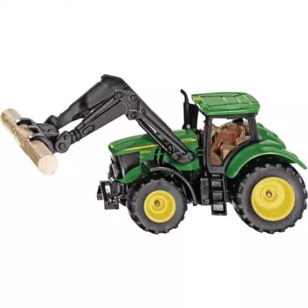 Tracteur john deere avec pinces a bois au 1/64eme blister siku