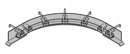 Typ tc32 glissiere c plte 90° typ sama