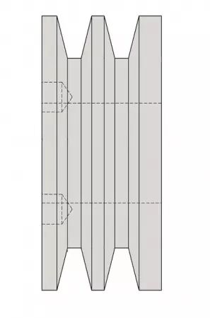 Type a164 poulie 2 gorges