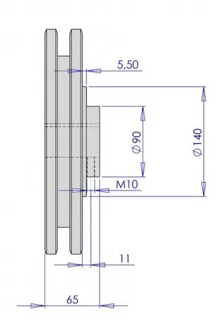 Type a181 pignon duplex 34dts acier 1\ 