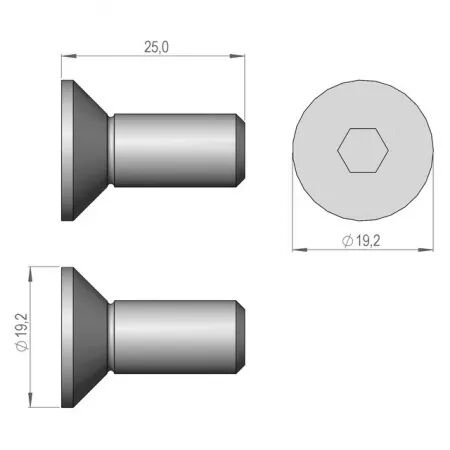 Vis m10x25 sip150386102